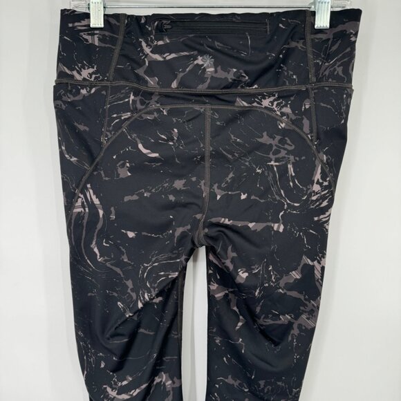 Athleta Black Marble Print Leggings M - Picture 7 of 14
